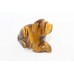 Handmade Natural tiger's eye gemstone dog figure Decorative gift item K 5